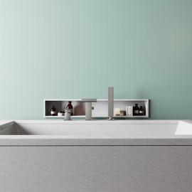 Brushed Nickel Roman Tub Faucet with Hand Shower, Wathels Deck Mount Bathtub Faucet with Sprayer,Widespread 3 Holes Bathtub Faucet Solid Brass