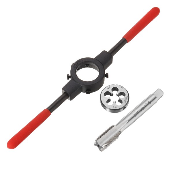 uxcell 1/2-28 UNEF Tap and Die Set 38mm Round Die