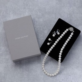 [VOTRE COUTURE] Pearl Necklace, Special Case, Jewelry Case, Brand, Gift Case, Black