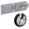 BASI Safety Hasp with Weatherproof Stainless Steel Round Shackle Lock