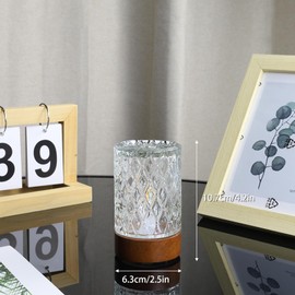 CZSHCKJYXGS Battery Operated Light with Timer,Adult Night Lights for Bedroom,Mini Lamp for Lndoor Use in Bathroom, Hallway,Glass Decorative Warm Light Lamp (Warm Light)