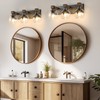 Farmhouse Bathroom Vanity Light Fixtures, 3-Light Wood Bathroom Light Fixtures