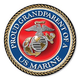 Proud Grandparent of a U.S. Marine Circle Magnet