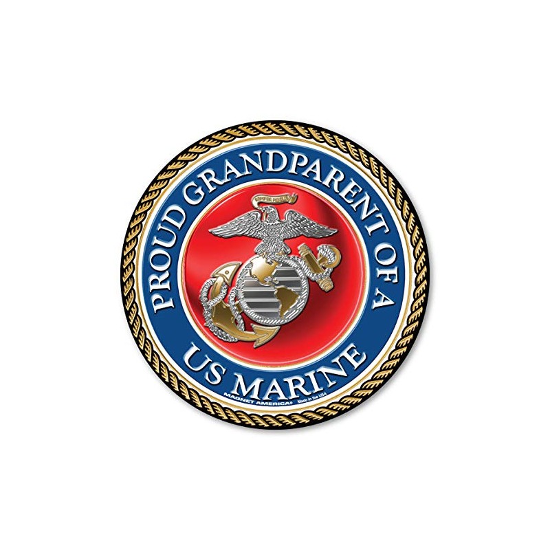 Proud Grandparent of a U.S. Marine Circle Magnet