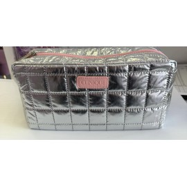 Clinique Silver Makeup Bag 12 Long 5 Hight