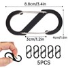 Jiavlyx 5 Pcs Dual Spring Carabiner, 8 * 4cm Versatile
