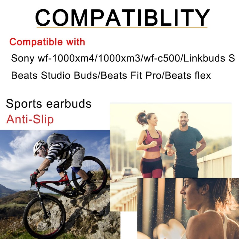 Anti-Slip Earbuds Ear Hooks Ear Tips for Sony Earbuds Replacement