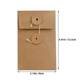 Sewroro Vintage Paper Envelopes String Closure Bulk Paper for Greeting Cards Wedding Invitations