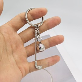 Mini Cute Golf Keychain Sport Key Chain Rings for Men Women Boys Girls