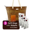 CORK & VINE Unisex's Beach Tote Bag, Leopard, One Size