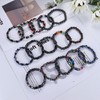 KALVICA 15 Pcs Bead Bracelet for Men Women Natural Stone