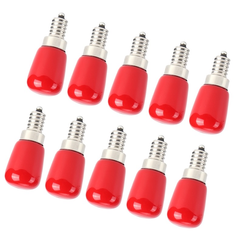 10Pcs AC230V E12 1.5W Red LED Candle Light Bulb for