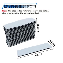 20PCS Car Mat Fixing Clips, Strong Anti-Slip Hook and Loop Tape Strip, 1"x4" Self Adhesive Back Strip, Car Mat Double-Sided Sticker, Floor Mat Clip for Mattress, Rug, Hanging Picture