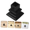 Operitacx 2pcs Stair Post Repair Mount Black Iron Railing Base