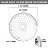#12 Stainless Steel 3/16" Meat Grinder Plate, Heavy Duty 4.5mm