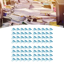 Paper Clamps, Sturdy Metal Hollow Tail Clips Gift Binder Clips Multi Use for School Blue