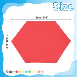 PATIKIL Bulletin Cutouts Paper, 54Pcs Hexagon Shaped Bulletin Board Paper Cut Outs Decorations for Classroom DIY Crafts Projects Party Supplies, Multicolored