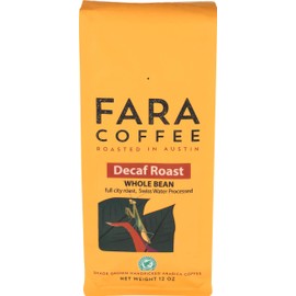 Fara Cafe, Coffee Decaf Whole Bean, 12 Ounce