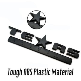 3PC 3D TEXAS EDITION EMBLEM all Black for CHEVY SILVERADO SIERRA UNIVERSAL DECAL