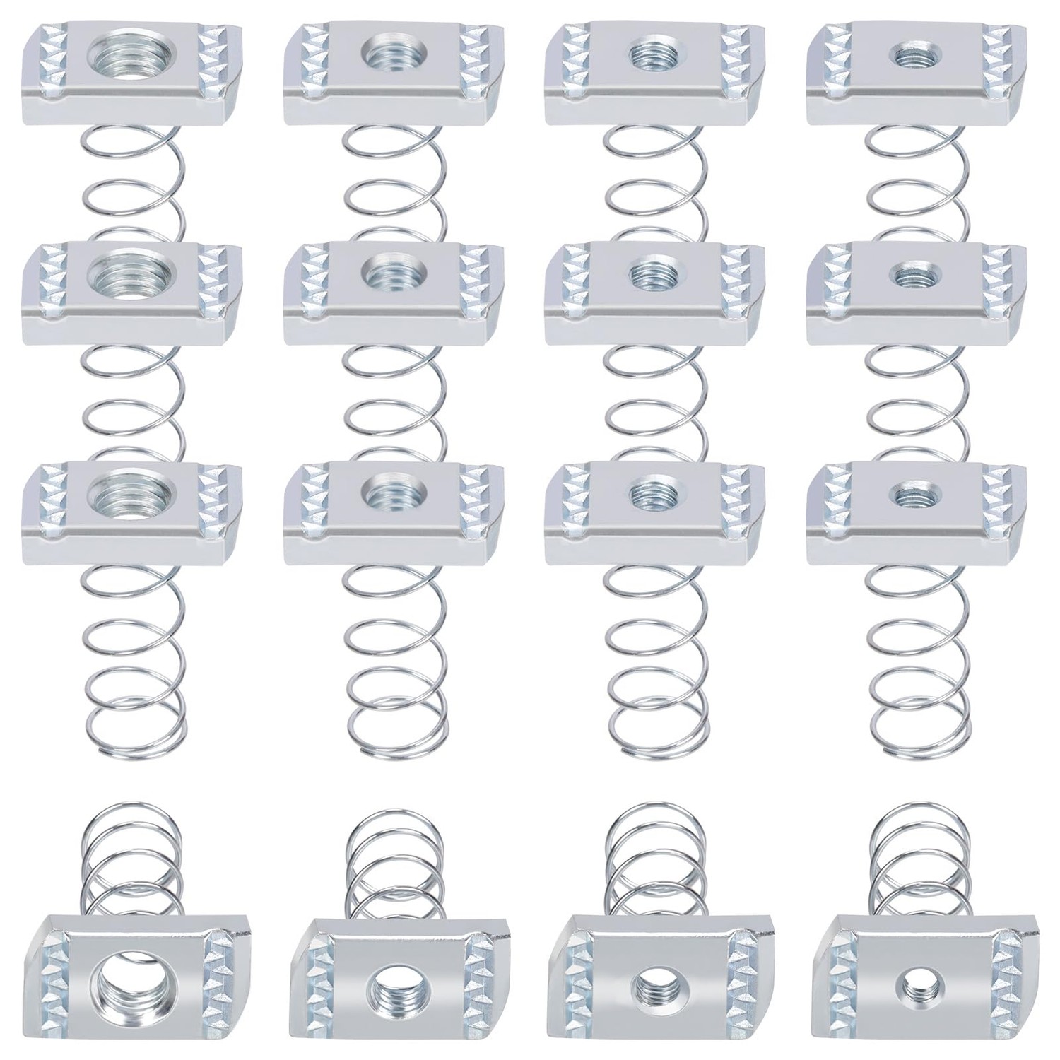 Glarks 16pcs 4 Sizes Strut Channel Nuts with Standard Spring Kit ...
