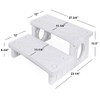 XtremepowerUS 2-Steps Heavy Duty Plastic Resin Spa Steps - Hot