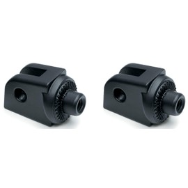 Kuryakyn 3289 Motorcyle Foot Control Component: Splined Footpeg Adapters for 2019-20 Indian FTR Motorcycles, Satin Black, 1 Pair