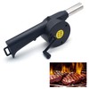 BullTek Handheld Fan with Crank Handle for BBQ Portable Outdoor