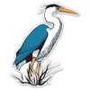 Great Blue Heron - 8" Vinyl Sticker - for Car