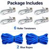 6-Pack Paracord Adjusters,Rope Tightening Tool & Tensioner,Rope with Roller Tensioner