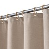 Flax linen like 240 GSM heavy stable shower curtain for