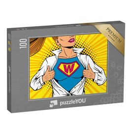 puzzleYOU: Jigsaw Puzzle 100 Piece Pop Art: Female Superheroes - From the Comic Puzzle Collection