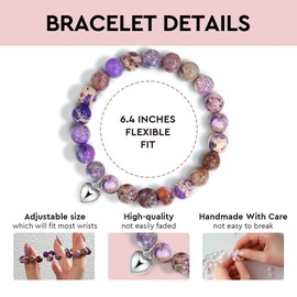 Sometimes You Forget You're Awesome Healing Relaxation Inspirational Bracelets Gifts for Women Daughter,Sister, Best Friends on Birthday,Christmas,Mother's Day,Valentine's Day-20 (Emperor's Stone)