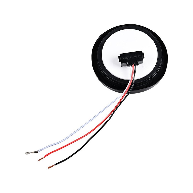 2pcs Clear Lens 4" Round 24-LED Back Up Reverse Tail