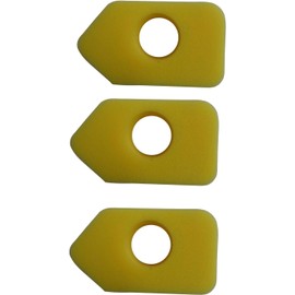 Filtro de aire amarillo para motores Briggs and Stratton serie 10T, series 300-550, de 3.5 a 4.5 HP. Reemplaza el filtro de aire para cortacésped Briggs and Stratton 698369.