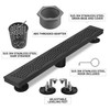 BAUNVB Linear Shower Drain 36 Inch Rectangular, Professional Black 304