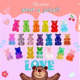 JUAXIOA Cute Gummy Bear Shoe Charms for Clog Pins Colorful Shoe Decoration for Girls Woman Gift Favors (Gummy bear)
