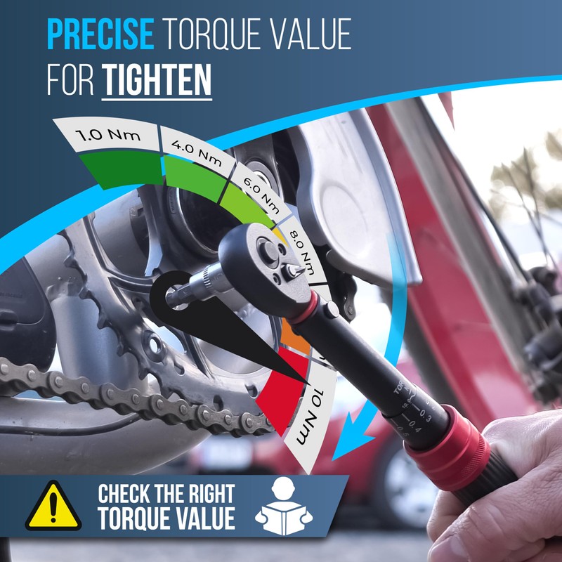 HASKYY Torque Wrench 1/4 Inch 1-10 Nm Precision Bicycle E-Bike