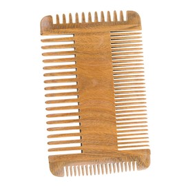 Healeved Green Sandalwood Fine Tooth Massage Comb Engraved 1-Piece Narrow Tooth Hairdressing Comb for Women Men for Dandruff Removal Grooming