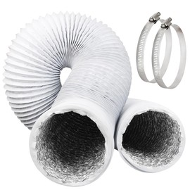 Omont Dryer Vent Hose 4 Inch 16FT Flexible Dryer Ducting Tube Air Duct Aluminum Insulated Flex Hose Kit Indoor Outdoor