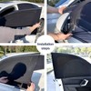 LoyaForba 2Pcs Car Window Shade, Zipper Breathable Side Sun Mesh,