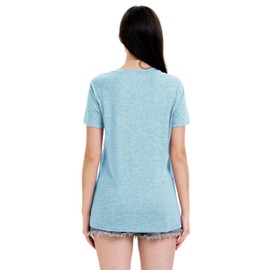 Iguana Womens Merino Wool & Tencel T-Shirt Lightweight Wicking Base Layer Top Sky Blue Small