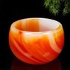 SaiDian 1Pcs Kung Fu Tea Cup Manmade Art Agate Carnelian