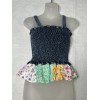 Max Mehra Juniors Smocked Denim/Multi-Co