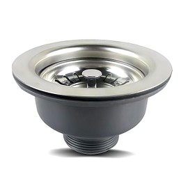 SopimusZ Sink Collection,114mm Stainless Steel and PVC Kitchen Sink Basket Strainer Plug Waste G1½