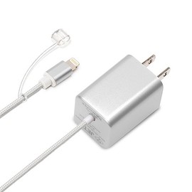 PGA Lightning Connector AC Charger Tough Cable Type , sliver