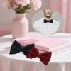 Classic Black Bow Tie for Men, Pre-Tied Satin Tuxedo Bowtie