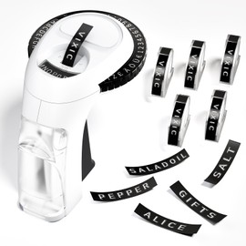 Embossing Label Maker Machine, Vintage Embossed Label Maker, Portable 3D Retro Embosser Label Maker with 5 Tape 3/8"(9mm), Inkless Embosser Handheld Printer for Home, Office and Child DIY-Black