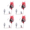 4pcs Fishing Rotating Sequin Aluminum Alloy Composite Beard Lures for