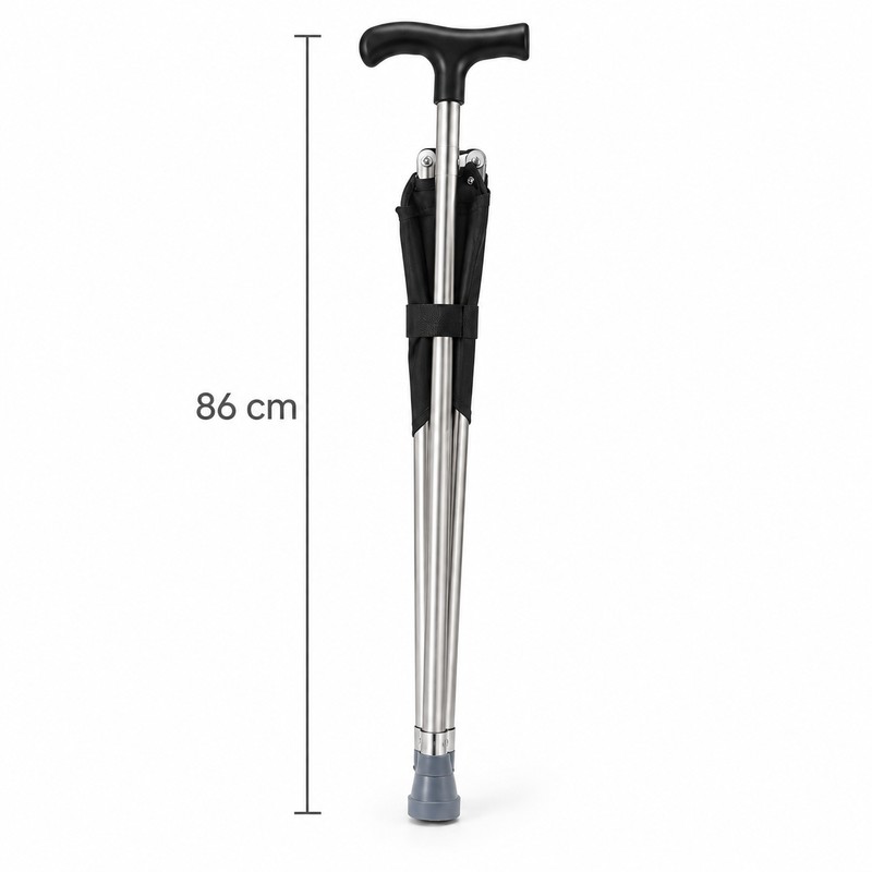Foldable Walking Stick with Seat for Outdoor Use – Adjustable