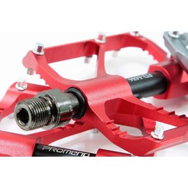 Lightweight 240g Chromoly Shaft Cr-Mo 3 Sealed Bearing Compact Design Flat Pedal PD-R87 Red PROMEND